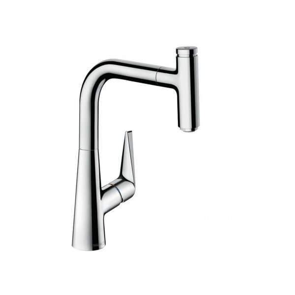 Кухонный смеситель 220, с вытяжным изливом, 1jet Hansgrohe 72822000, хром