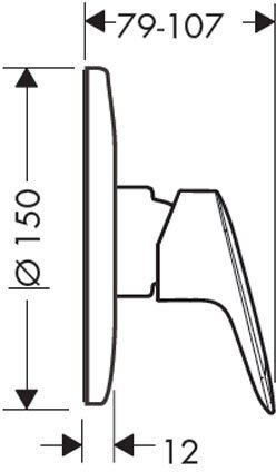 Смеситель для душа Hansgrohe Logis 71606000 (внешняя часть)