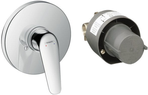 Смеситель для душа Hansgrohe Novus 71068000 (внешняя и скрытая часть)