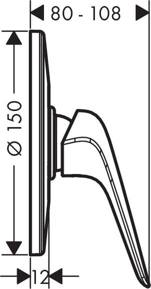 Смеситель для душа Hansgrohe Novus 71068000 (внешняя и скрытая часть)