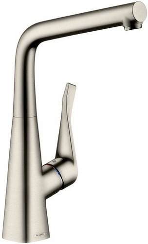 Смеситель для кухни Hansgrohe Metris Select 14883800, цвет сталь