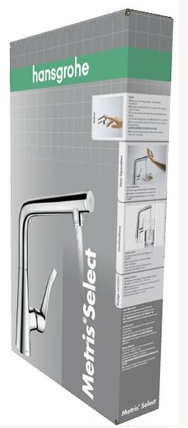 Смеситель для кухни Hansgrohe Metris Select 14883800, цвет сталь