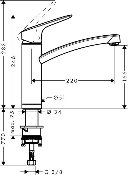 Смеситель для кухни Hansgrohe Logis 71833000
