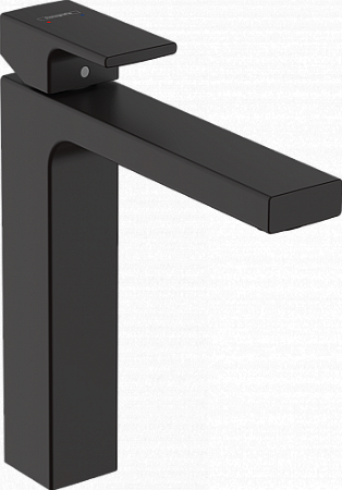 Смеситель для раковины 190 Vernis Shape Hansgrohe 71562670, со сливной гарнитурой, матовый черный