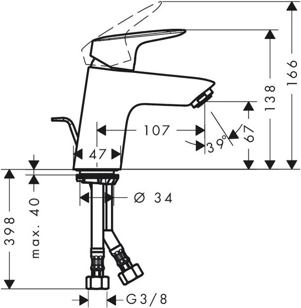 Смеситель для раковины Hansgrohe Logis 71077000