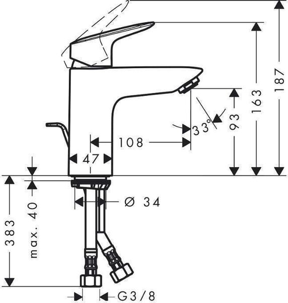 Смеситель для раковины Hansgrohe Logis 71101000