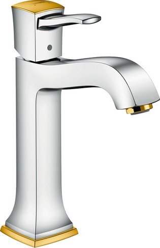 Смеситель для раковины Hansgrohe Metropol Classic 31302090, хром/золото