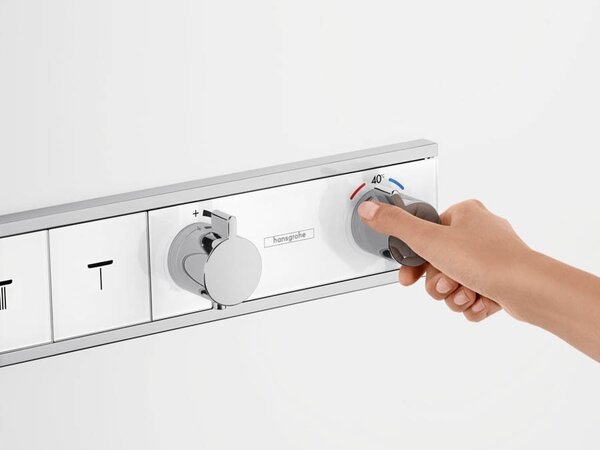 Термостат Hansgrohe RainSelect 15358400 для 5 потребителей, белый/хром