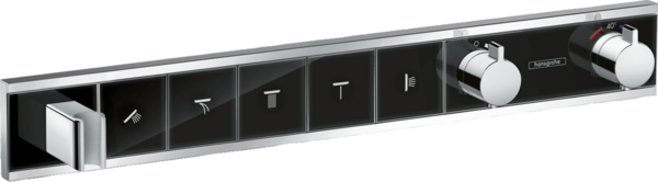 Термостат Hansgrohe RainSelect 15358600 для 5 потребителей, черный/хром
