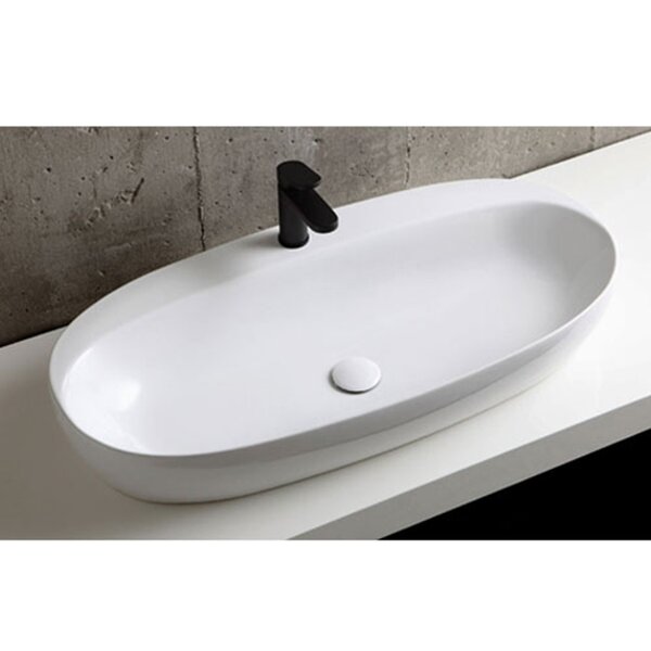 Раковина AZZURRA Elegance 90х42 см, 1 отв., накладная ELLA090440CMBI/(ECI90M bi)*1