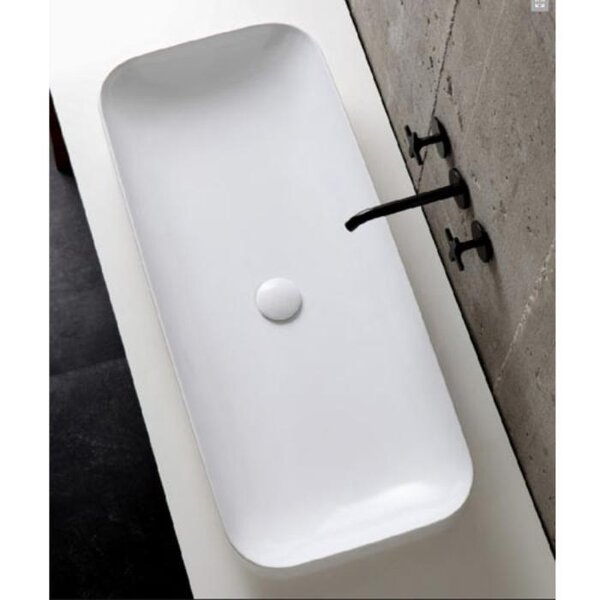 Раковина AZZURRA Elegance 90x40 см, без отв. ELLG090400S0BI/(ESO90 bi)*0