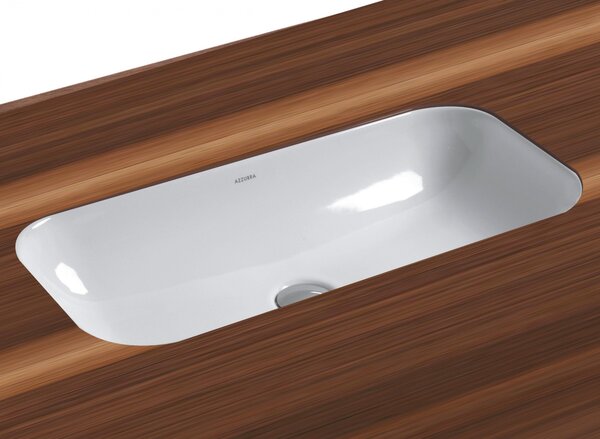 Раковина AZZURRA Glaze 69х38 см, без отв. GLLT06938000BI (GLZ 69x38/SP bi)