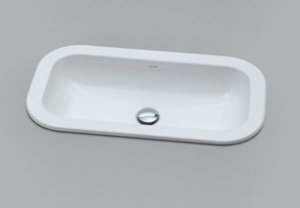 Раковина AZZURRA Glaze 69x38 см, без отв. GLLI06938000BI (GLZ 69x38/IN bi)