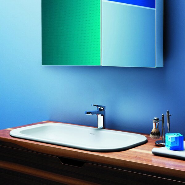 Раковина AZZURRA Glaze 69x38 см, без отв. GLLI06938000BI (GLZ 69x38/IN bi)