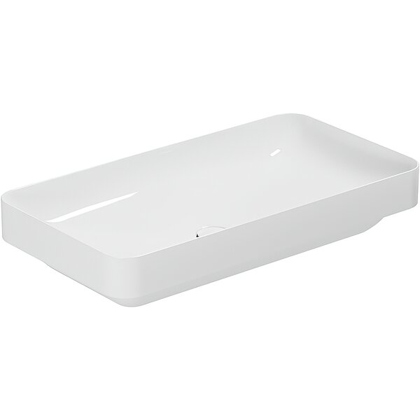 Раковина AZZURRA Elegance 75х40 см, без отв., накладная ELLG075400S0BI/(ESO75 bi)*0