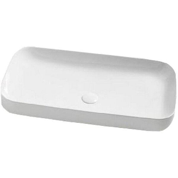 Раковина AZZURRA Elegance 75х40 см, без отв., накладная ELLG075400S0BI/(ESO75 bi)*0