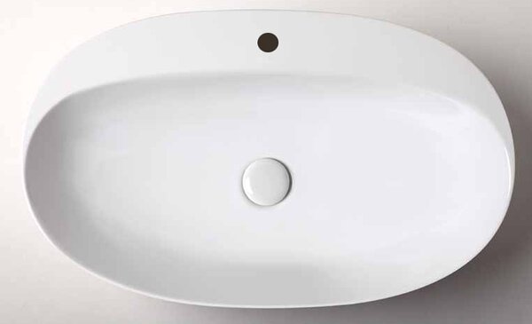 Раковина AZZURRA Elegance 60х42 см, 1 отв., накладная ELLA060420CMBI/(ECI60M bi)*1