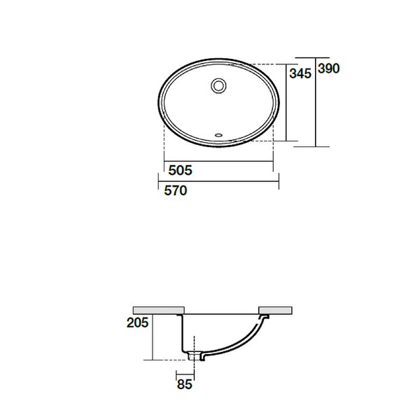 Раковина Kerasan Lavabi arredo 773301 55х40 цвет белый