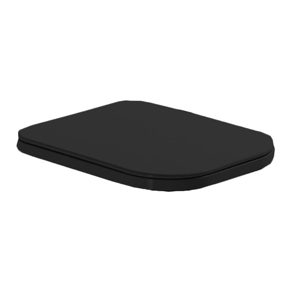 Simas Henges HE004 nero matt/cr Сиденье для унитаза быстросъемное, с микролифтом, цвет NERO MATT, петли хром