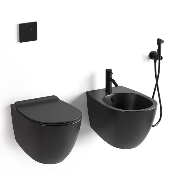 Биде подвесное Simas Vignoni VI19 nero matt*1 черный матовый