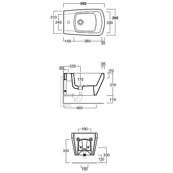 Биде подвесное Simas Baden Baden BB19bi*1