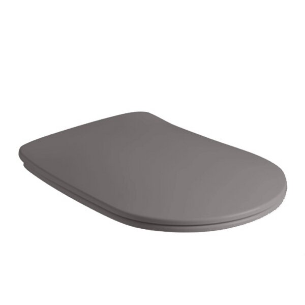 Kerasan Nolita 539189 Сиденье для унитаза SLIM быстросъемное, цвет Ferro Matt, петли хром (микролифт)
