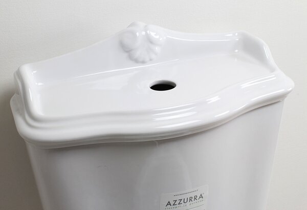 Чаша напольного унитаза Azzurra Jubilaeum JUVCMP000000BI/(JUB100/MBP bi) слив в стену, фурнитура золото