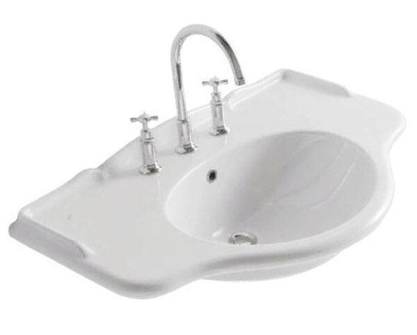 Раковина GLOBO Paestum PA056.BI*1,  90х56 с 1 отверстием под смеситель