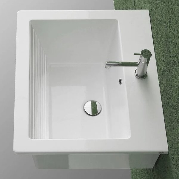 Хозяйственная раковина GLOBO Forty3 FO063.BI*1, 60х50см, с 1 отв. под смеситель