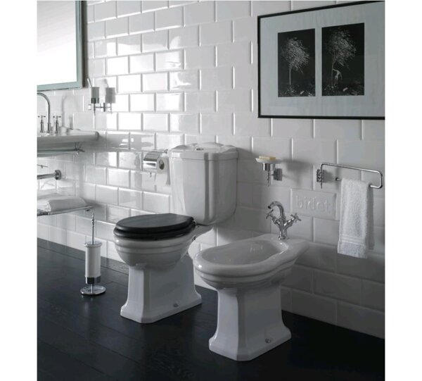 Чаша унитаз GLOBO Paestum PA004.BI для моноблока, слив в стену, фурнитура бронза