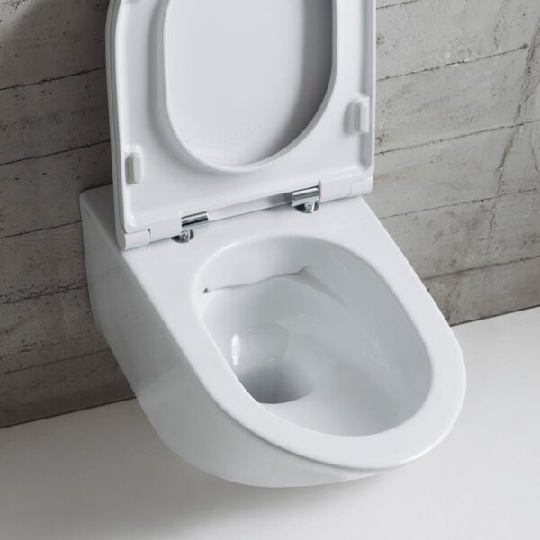 Унитаз GLOBO Forty3 FOS05.BI подвесной безободковый 57x36 см