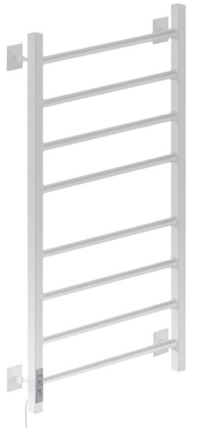 Полотенцесушитель Электрич.кабельный Ника STEP-3 80/40 RAL9016 белый матовый левый тэн