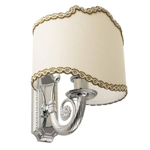 Migliore Mirella 17258 Светильник настенный, H24хL20хP22 cm, ткань/хром