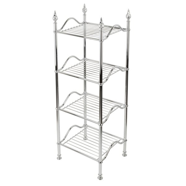 Migliore Mirella 26362 Этажерка L38хH107xP34 см, 4 полки-решетки, латунь, хром