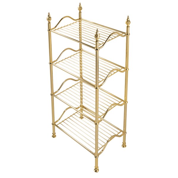 Migliore Mirella 26628 Этажерка L50хH107xP34 см, 4 полки-решетки, латунь, золото