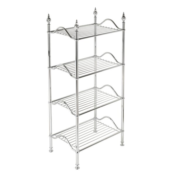 Migliore Mirella 26627 Этажерка L50хH107xP34 см, 4 полки-решетки, латунь, хром