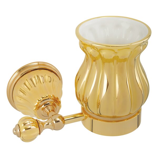 Migliore Olivia 24646 Стакан настенный, керамика золото/золото