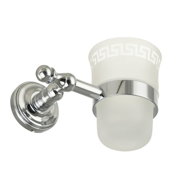 Migliore Mirella 28150 Держатель настенный для прозрачного стакана с декором, хром