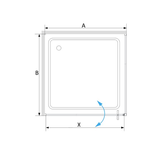 Душевой уголок RGW SV-43-1 (SV-02 + Z-060-3) 063243108-011 стекло Прозрачное 100х80