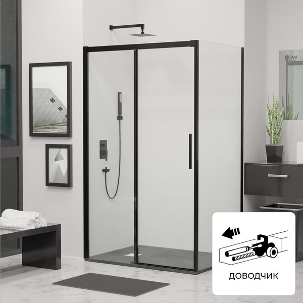 Душевой уголок RGW LE-41B (LE-12B + Z-050-2B) 34124179-014 стекло Прозрачное 190х70