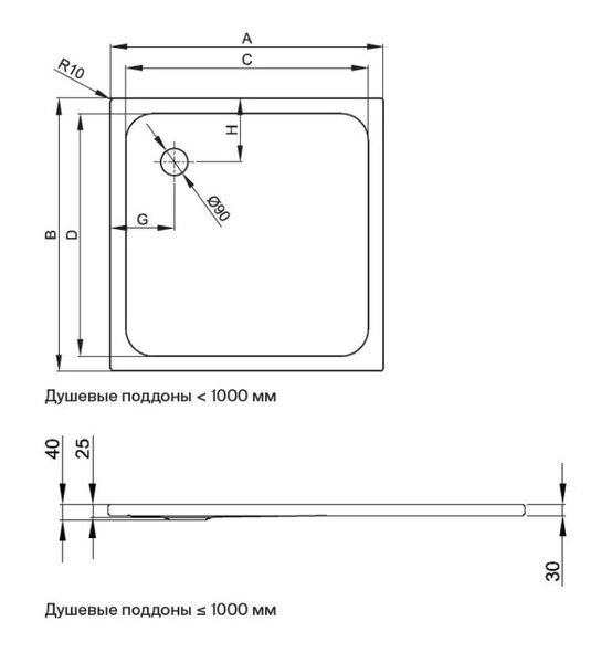 Душевой поддон Bette BetteUltra 90х90х2,5 с антислипом Pro цвет-белый