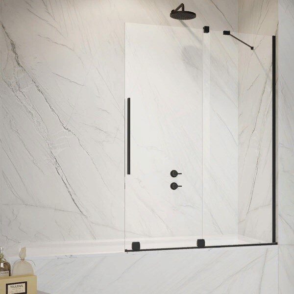 Шторка для ванны Radaway Furo PND II Black 100*150 прозрачное 8 правая 1/2 10109538-54-01R
