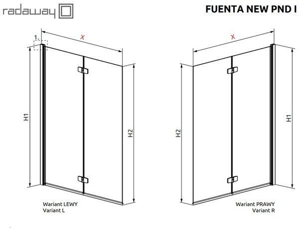 Шторка на ванну Radaway Fuenta New PND 100/L 208210-01L