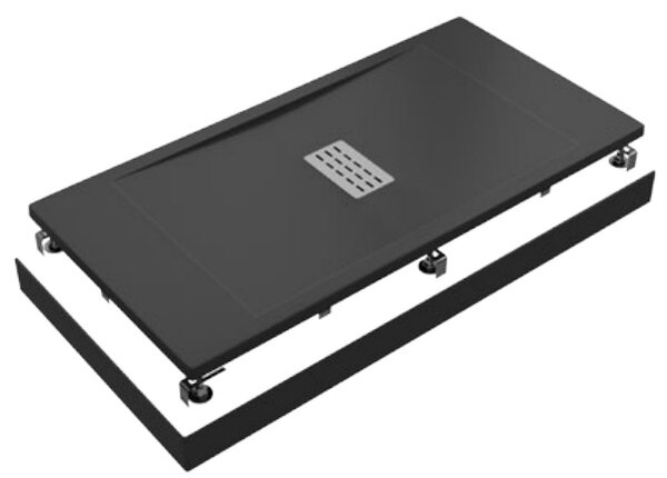 Душевой поддон GOOD DOOR Flow 160х90 искусственный камень черный