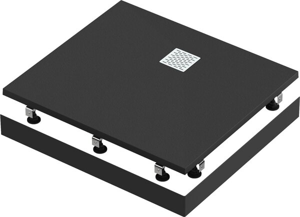 Душевой поддон литьевой Good Door Essentia 2 90x80 черный