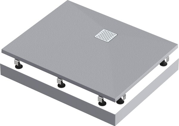 Душевой поддон литьевой Good Door Essentia 2 100x90 серый