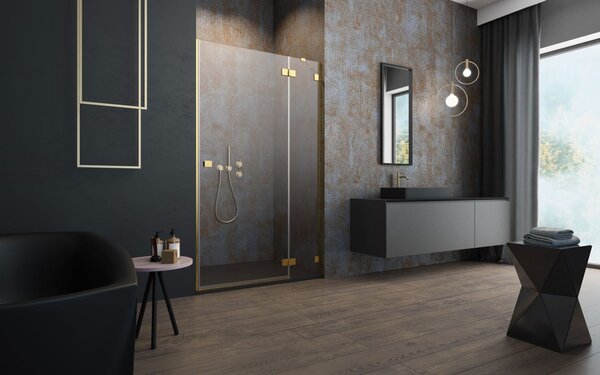 Душевая дверь Radaway Essenza Pro Gold DWJ 90 см профиль золото