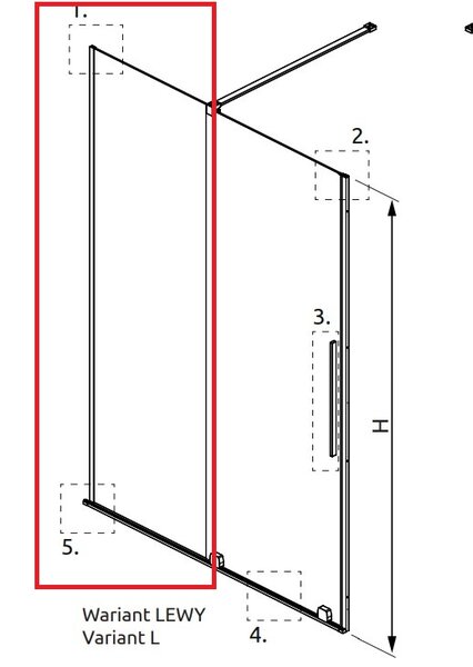Боковая стенка Radaway front wall 430 мм 10110430-01-01