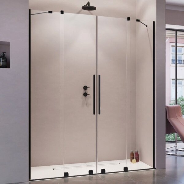 Душевая дверь Radaway Furo Black DWD 130 см раздвижная (в заказе необходимо указывать 2 артикула: створки двери и неподвижные стенки)