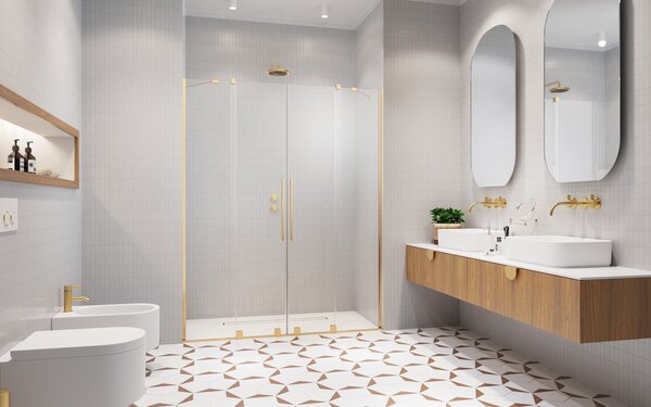 Душевая дверь Radaway Furo Gold DWD 200 см раздвижная (в заказе необходимо указывать 2 артикула: створки дверей и неподвижные стенки)